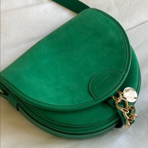 See By Chloe Emerald Green Crossbody Bag with Crescent Design